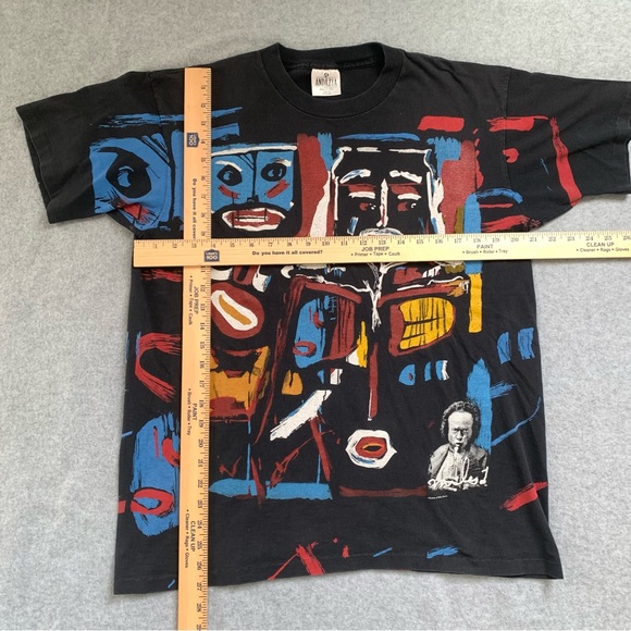 VINTAGE ANDAZIA USA HEADSHOT III MILES DAVIS ESTATE ABSTRACT T-SHIRT LARGE 90s - Picture 7 of 8